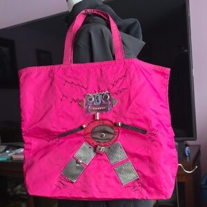 Prada Pink Tote with Robot Design